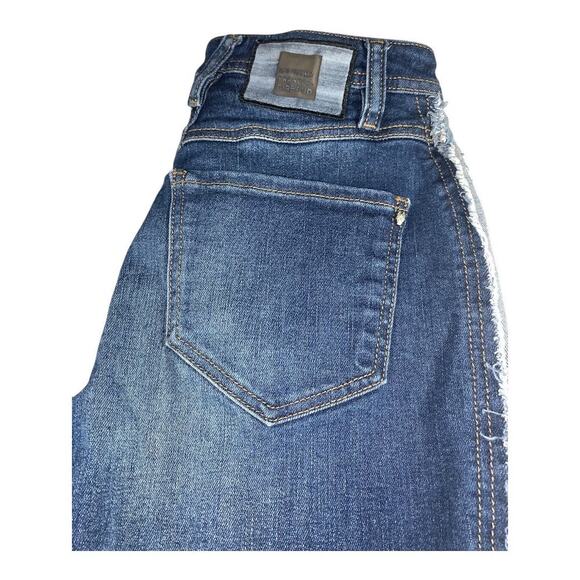 Marithe Francois Gerbaud "Pedal F" Women's Side Split Design Blue Jeans Size 5 - Picture 3 of 7